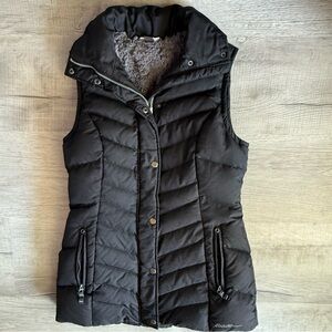 Eddie Bauer Women’s Size Small Down Insulated Long Vest Black